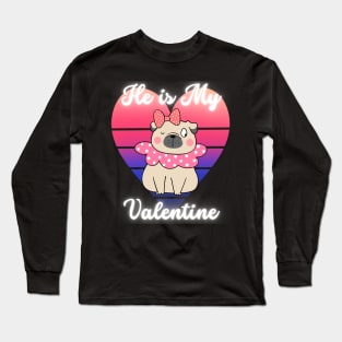 Valentines Gift He is My Valentine Long Sleeve T-Shirt